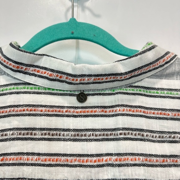 Soft Surroundings Brookhaven Aruba Floral Embroidered Longline Cotton Tunic M - Picture 8 of 12